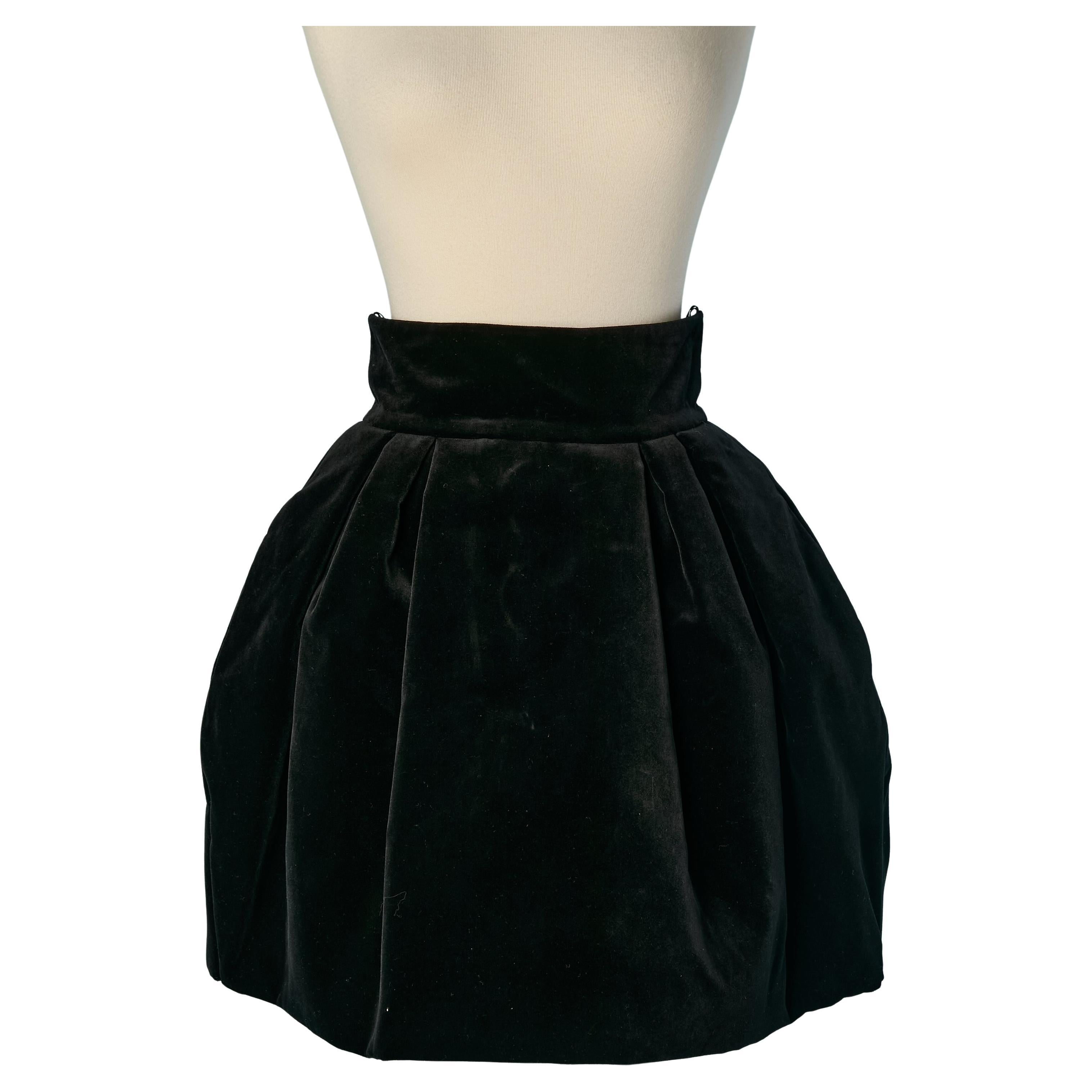Black velvet balloon skirt ALEXANDRE VAUTHIER