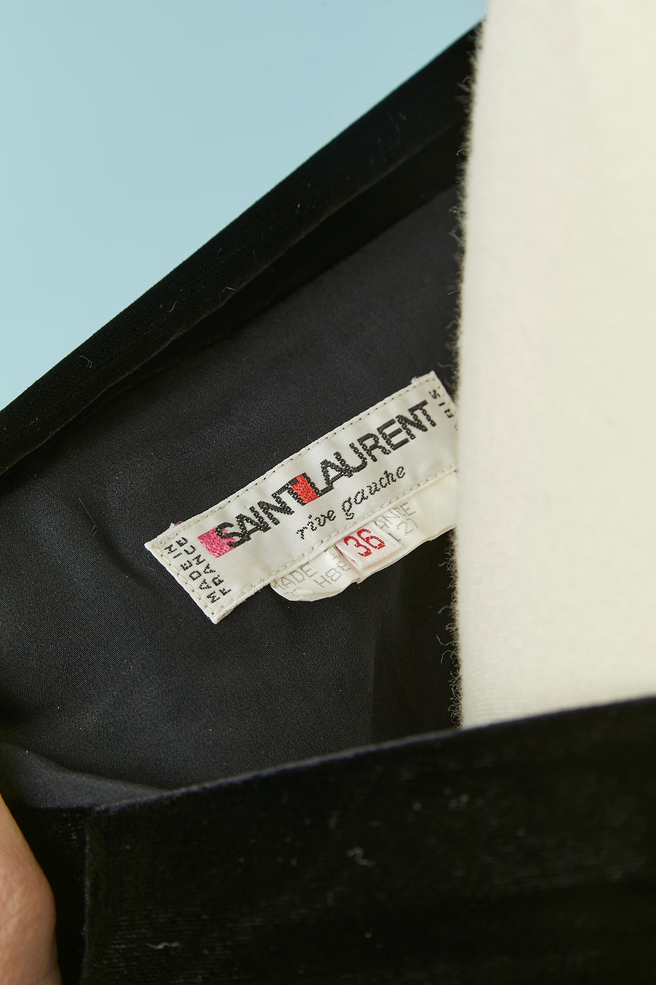 Black velvet cocktail dress with balloon bottom Saint Laurent Rive Gauche FW1988 For Sale 2