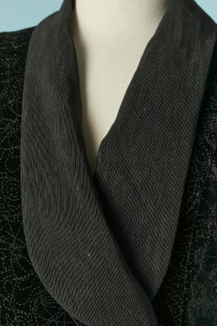 Black velvet dévoré wrapped jacket Christian Lacroix