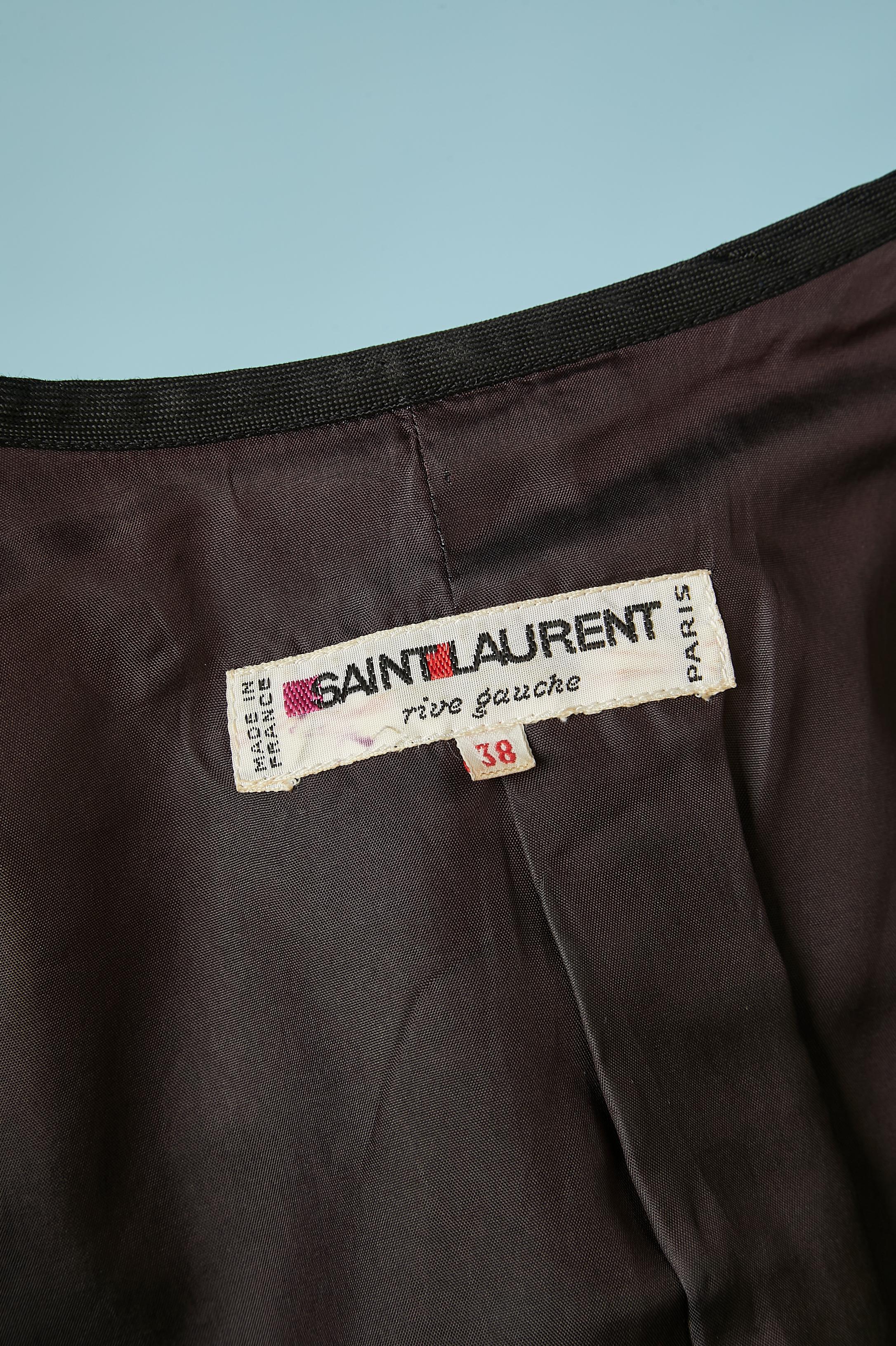Black velvet evening jacket Saint Laurent Rive Gauche  For Sale 1