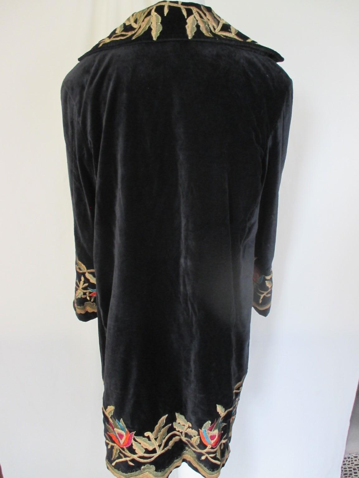 black coat with embroidery