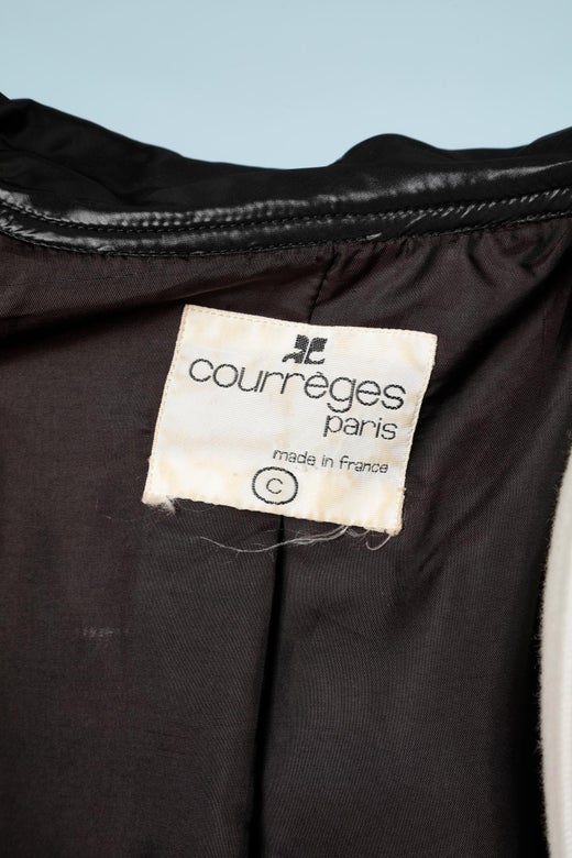 Black velvet jacket with zip Courrèges Paris For Sale at 1stDibs