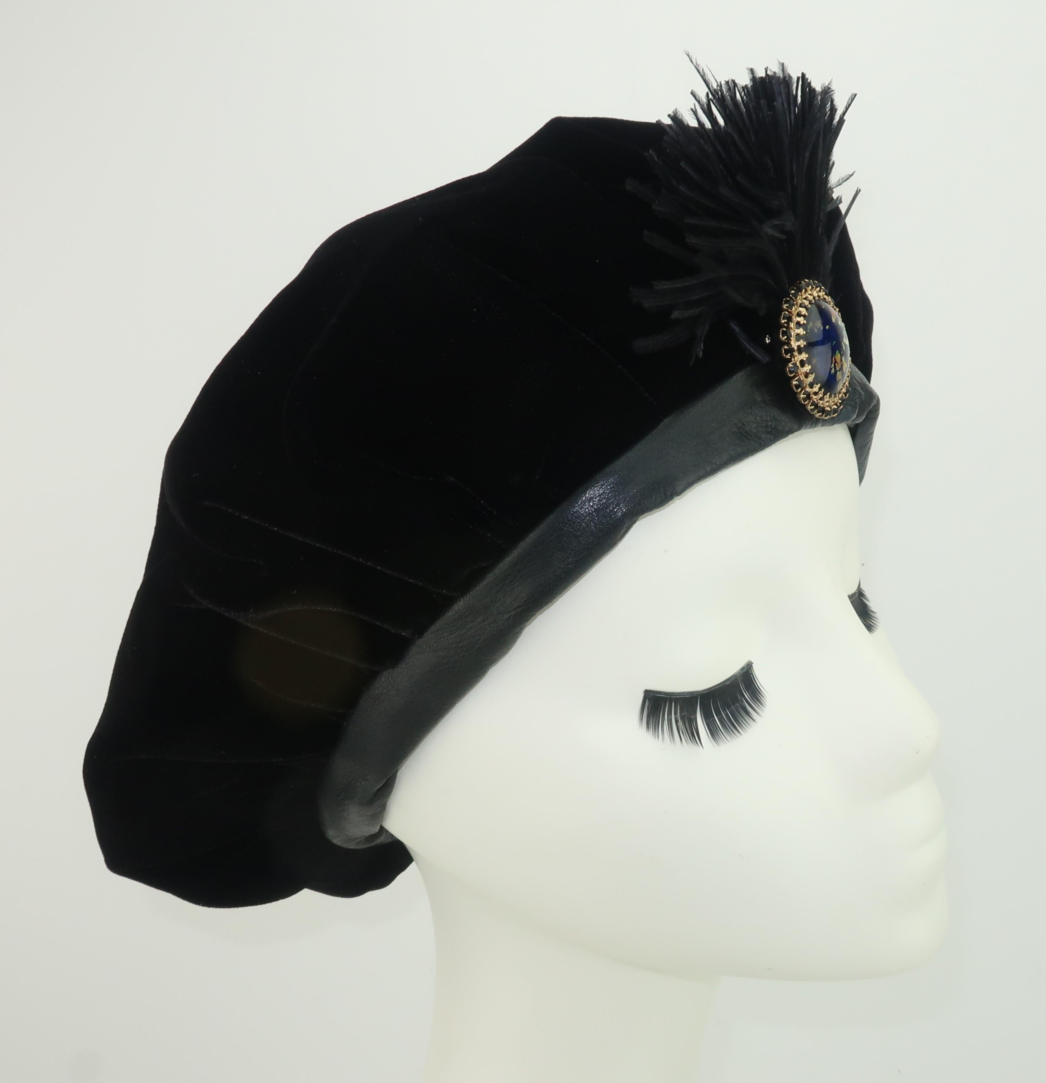 black velvet beret