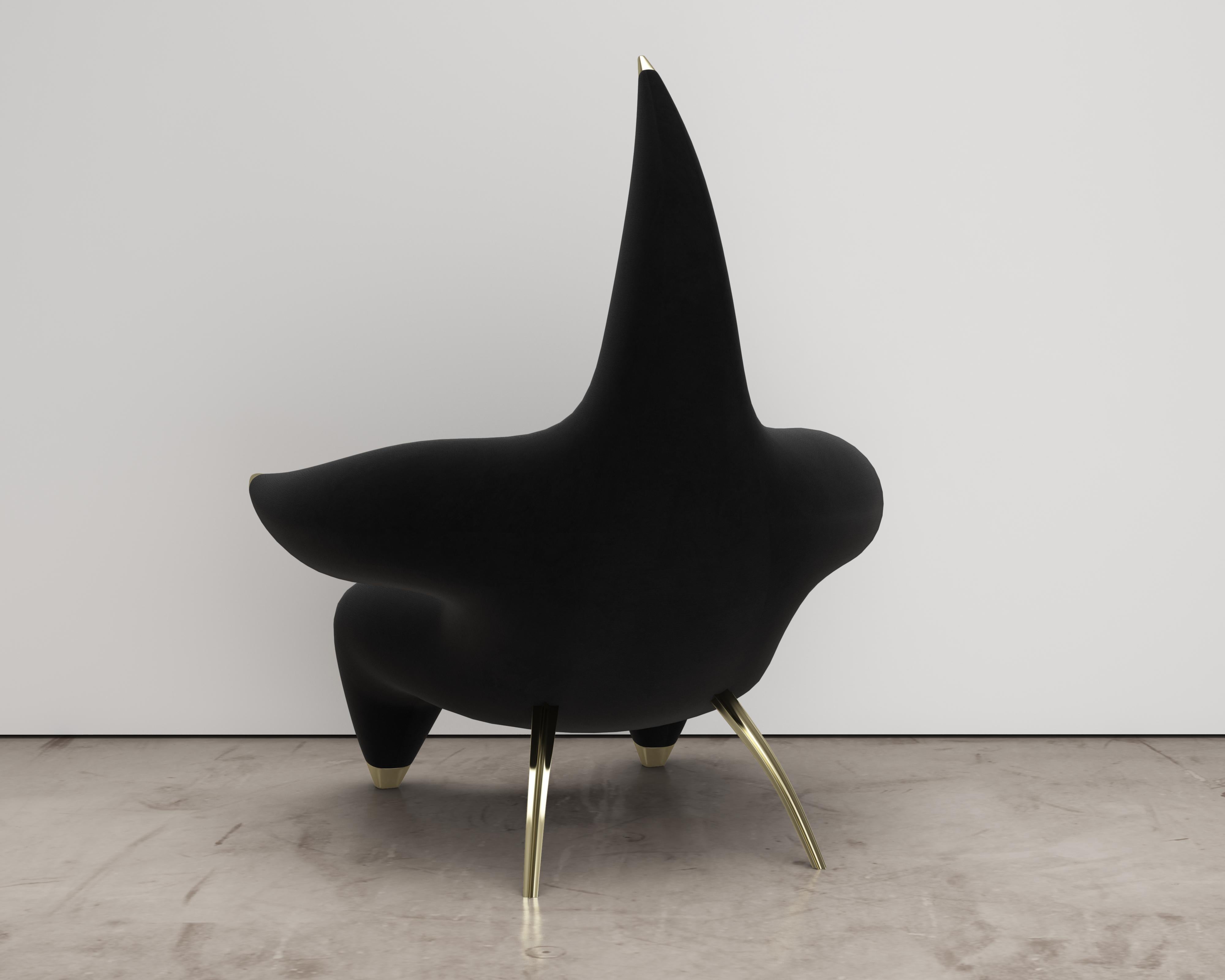 black velvet chair