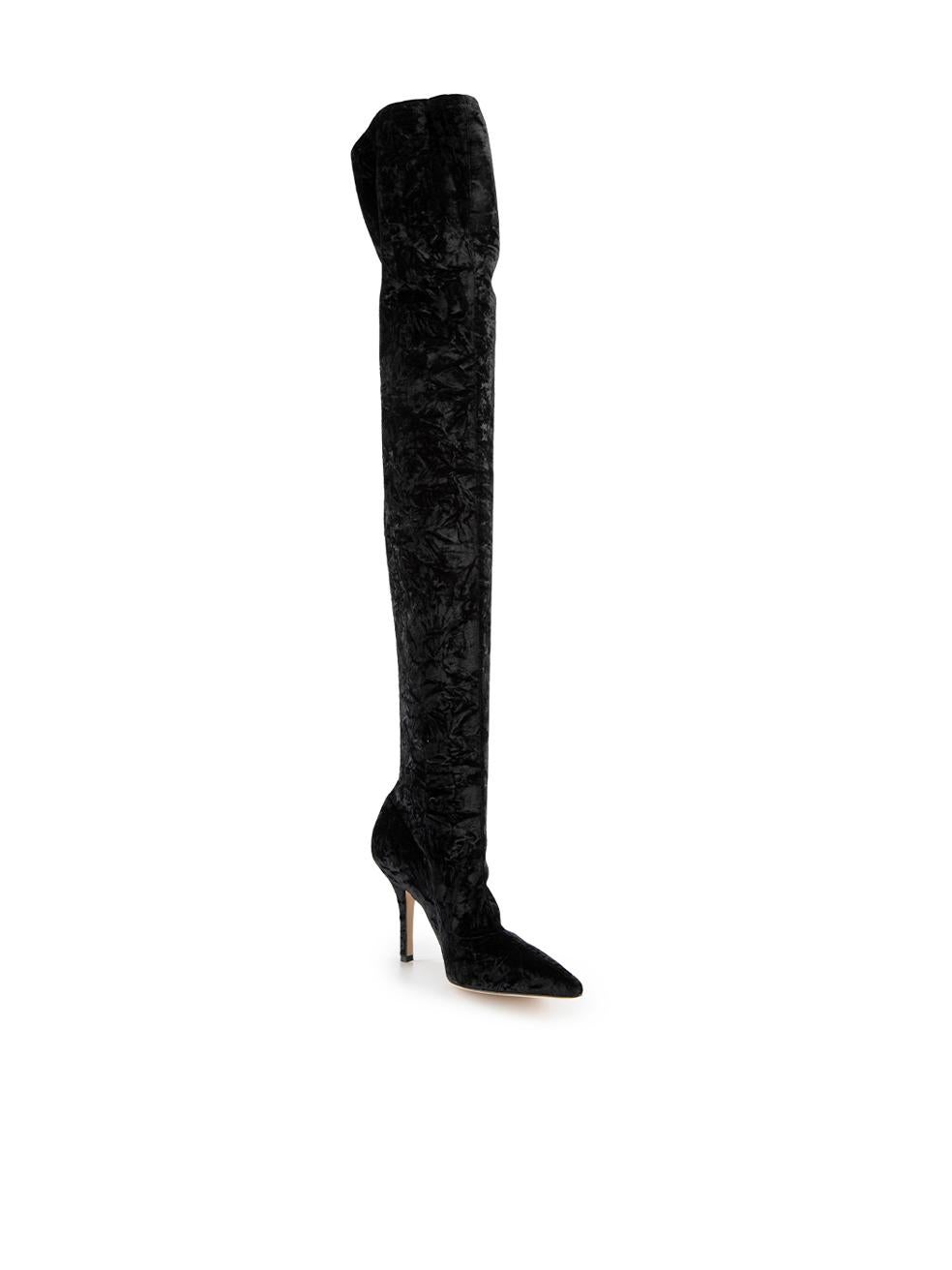 CONDITION is Never Worn. No visible wear to boots is evident on this used Paris Texas designer resale item. 



Details


Black

Velvet

Over the knee boots

Pointed toe

High heel





Made in Italy



Composition

EXTERIOR: Velvet

INTERIOR: