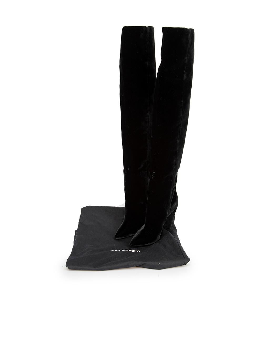 Black Velvet Niki Over Knee Boots Size IT 38 1