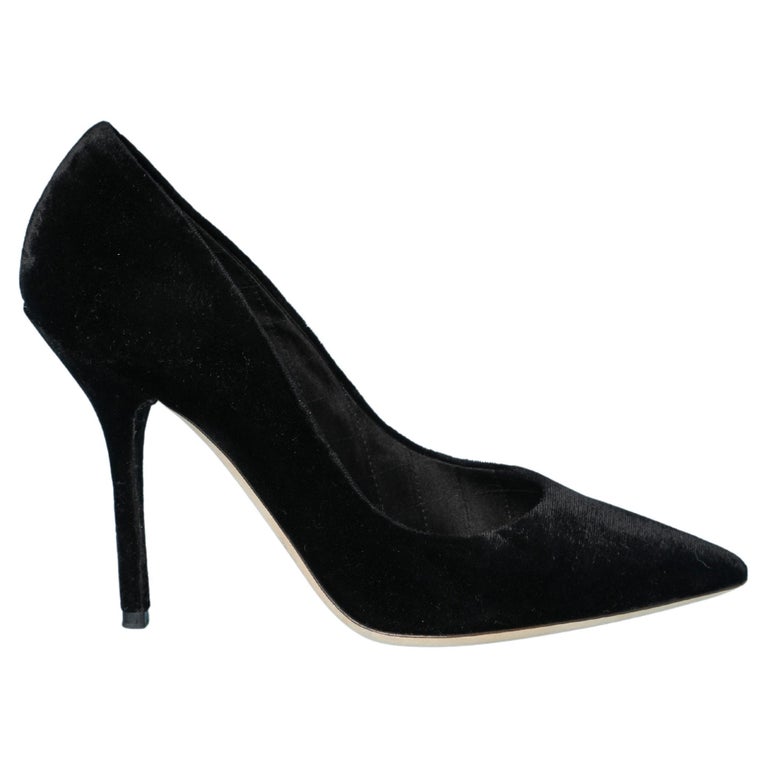 Black velvet pump Dolce and Gabbana For Sale at 1stDibs