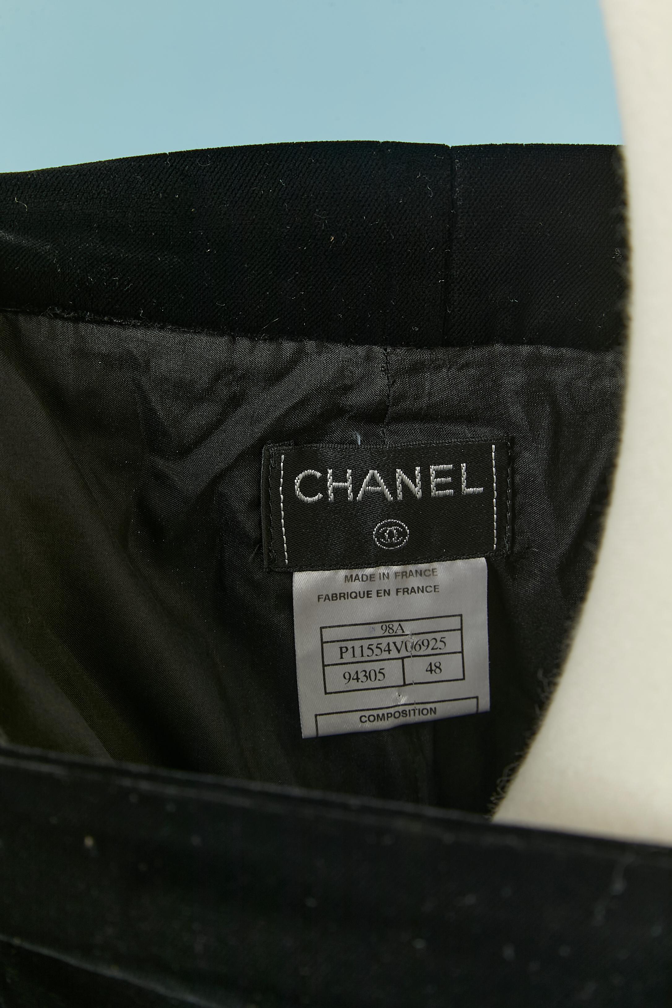 Schwarze Samt-Hose CHANEL im Angebot 1