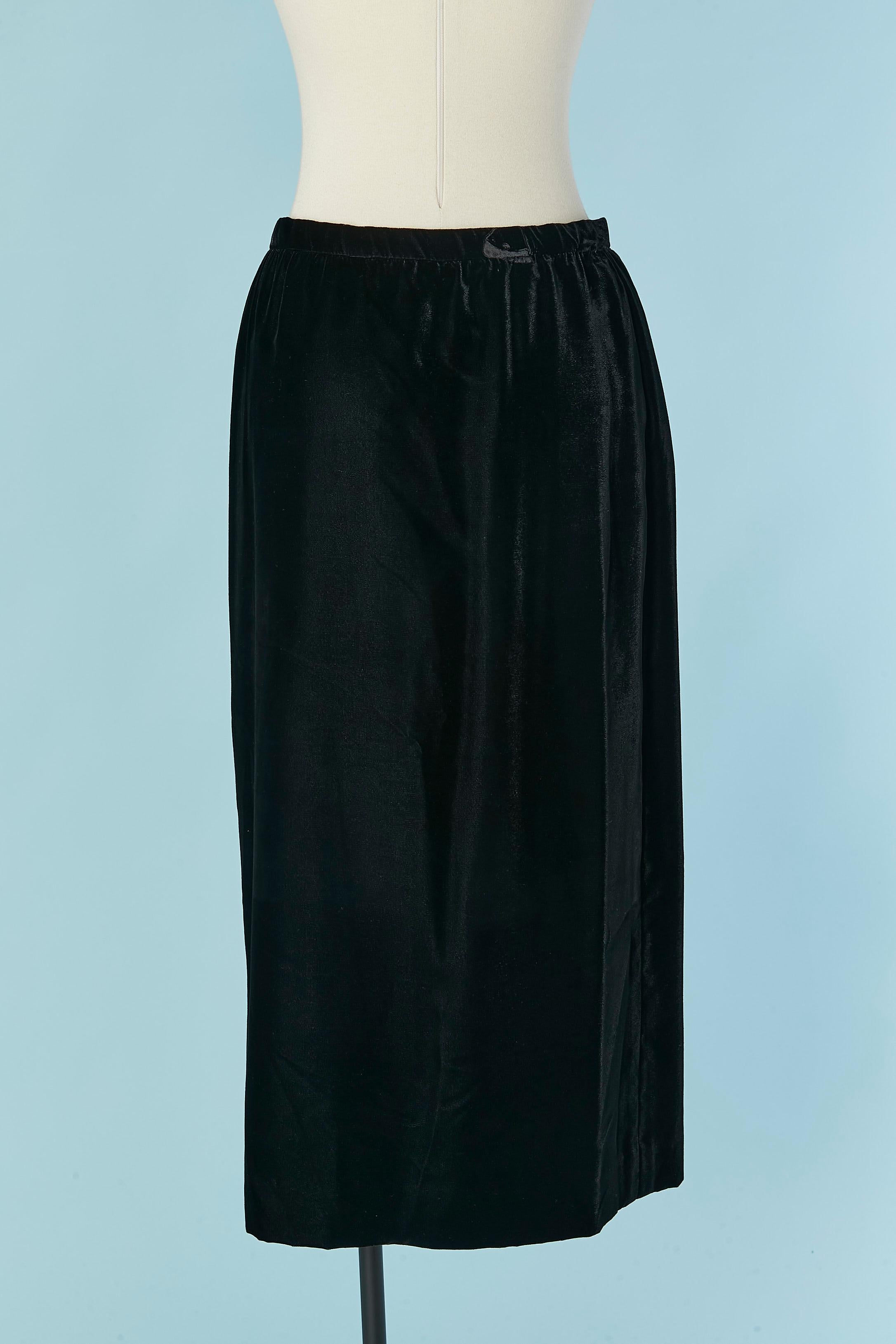 Jupe portefeuille en velours noir CHRISTIAN DIOR FW 2013 Excellent état - En vente à Saint-Ouen-Sur-Seine, FR