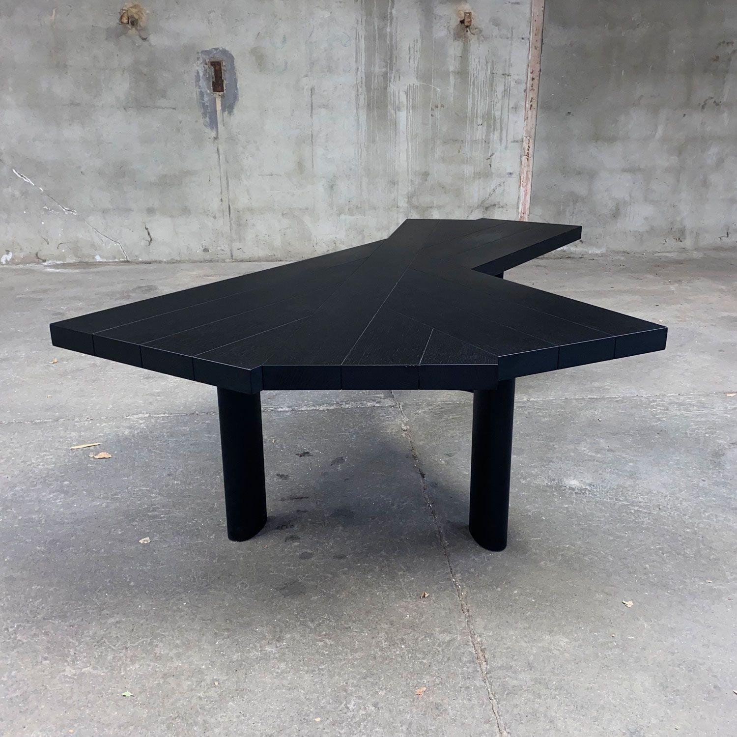 European Black Ventaglio Table by Charlotte Perriand, Cassina Edition, Circa 2010