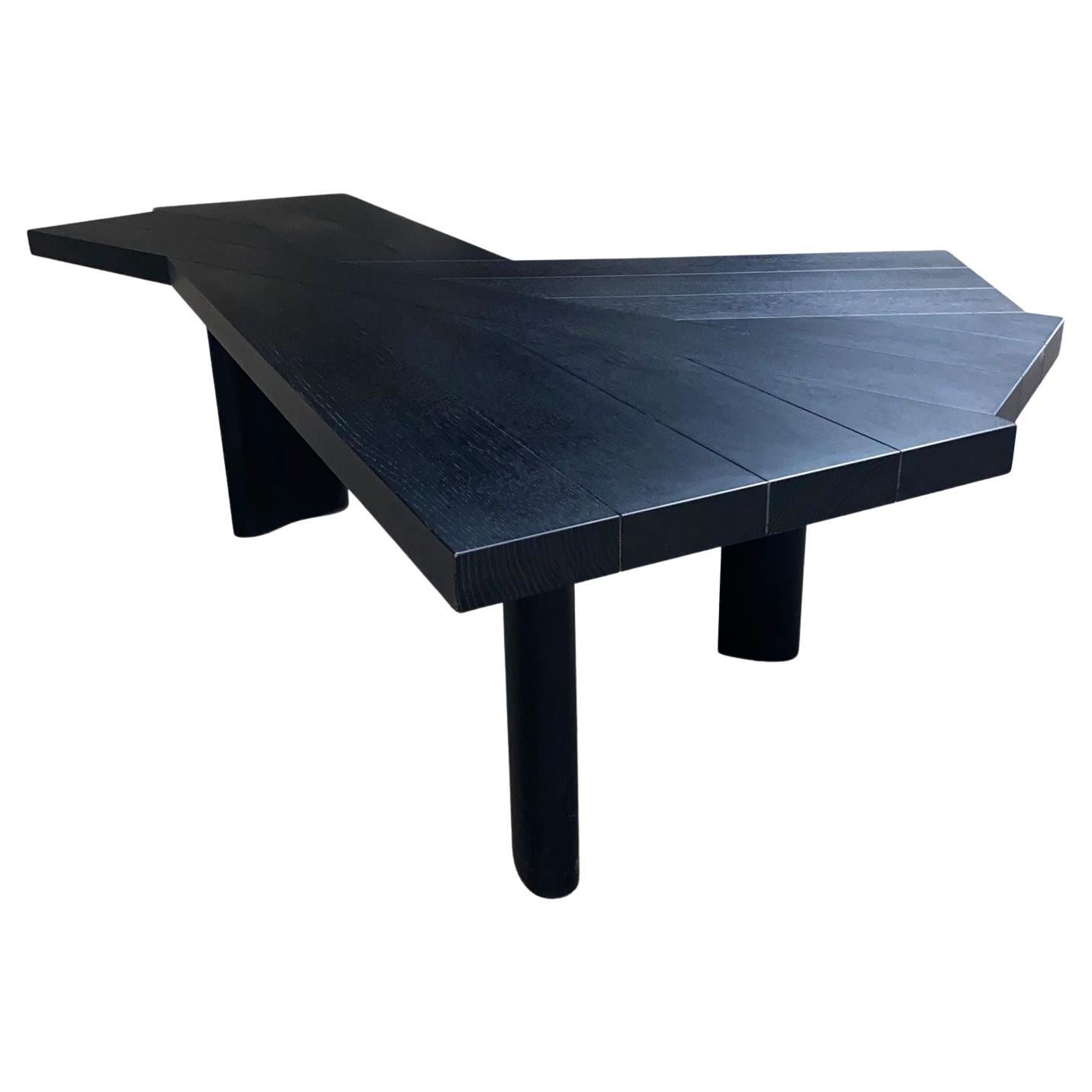 Black Ventaglio Table by Charlotte Perriand, Cassina Edition, Circa 2010