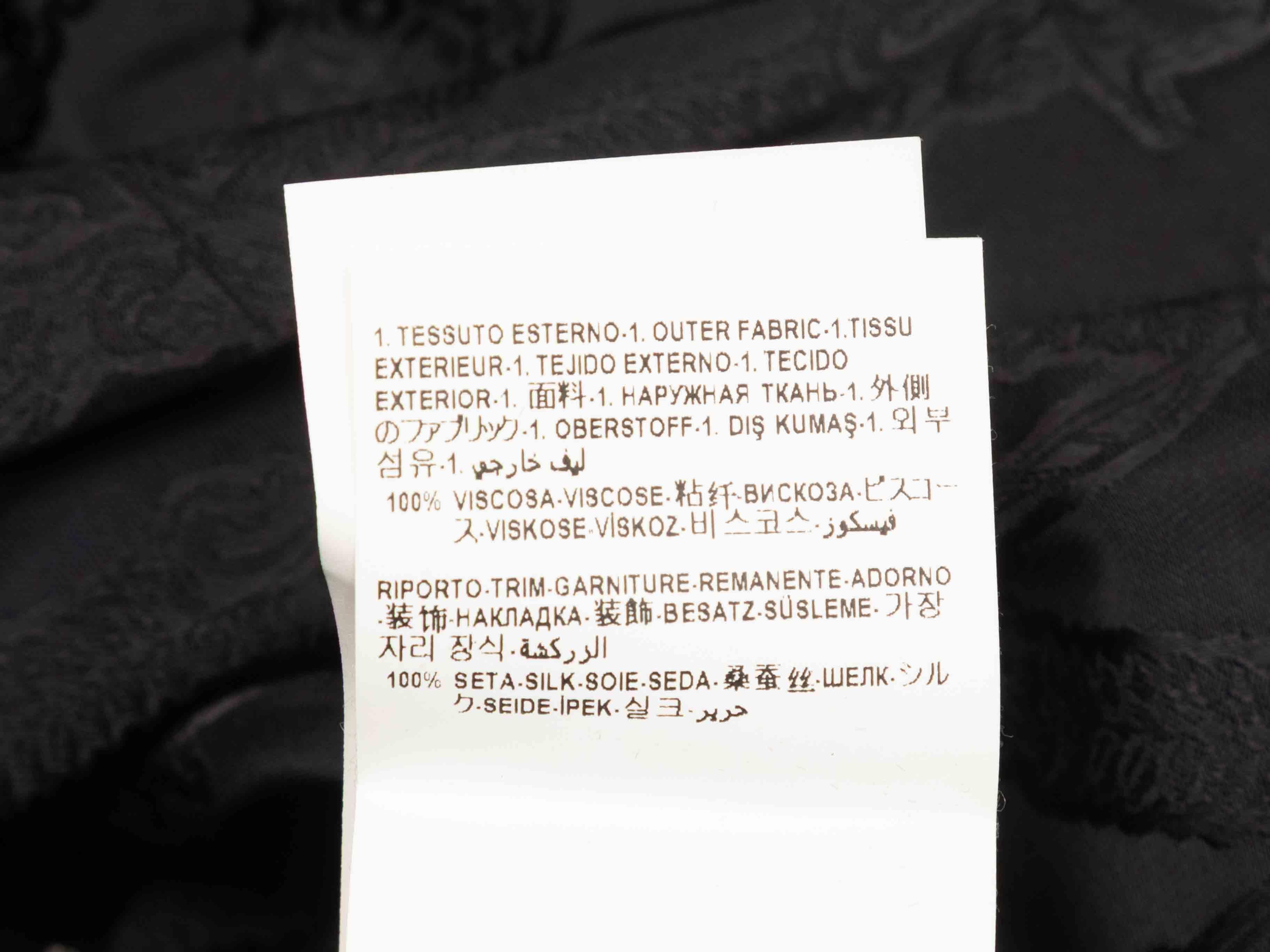 Robe à manches longues en jacquard noir Versace automne/hiver 2019 Taille IT 42 Bon état - En vente à New York, NY