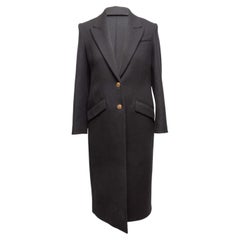 Black Versace Long Wool Coat