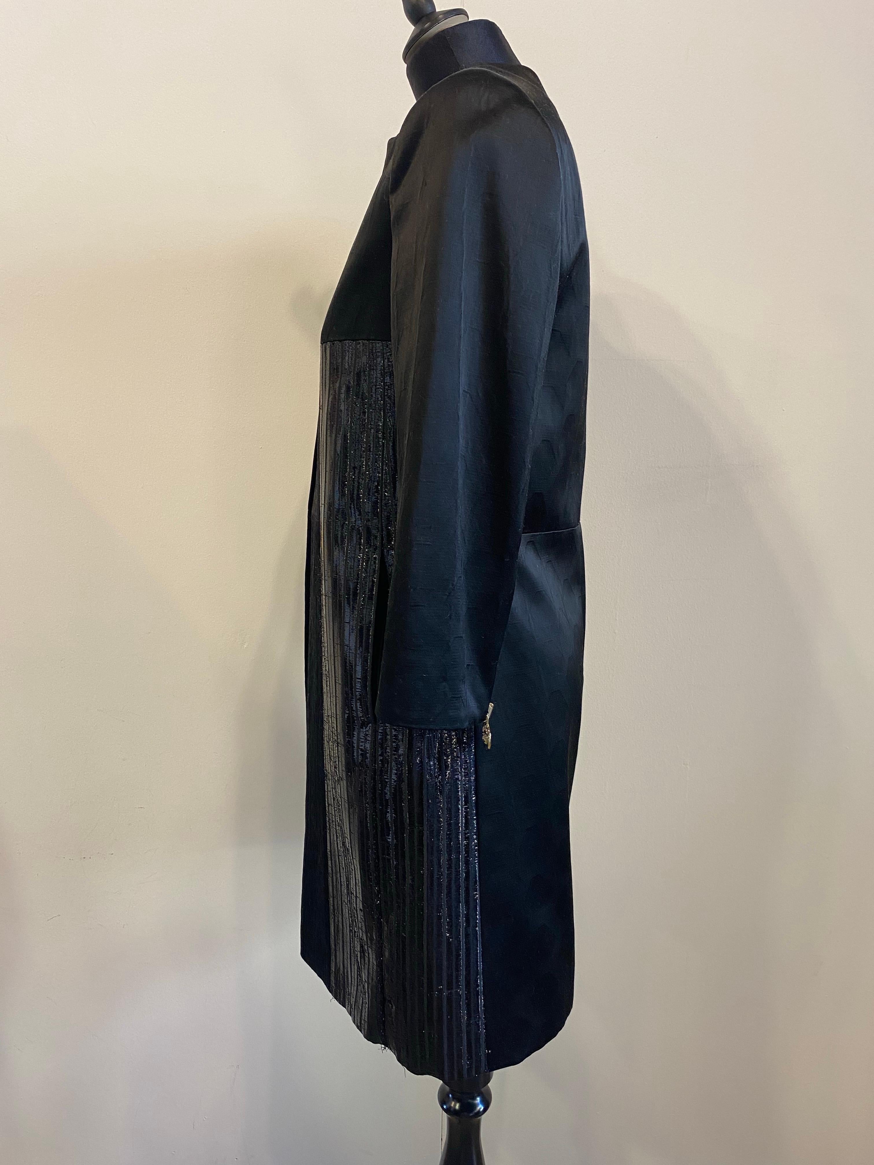 Black Versace pea coat For Sale 4