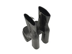 Black Versace Platform Ankle Boots Size 37
