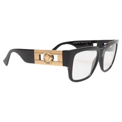 Black Versace Rectangular Medusa Glasses
