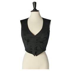 Black vest with laces and bra Thierry Mugler