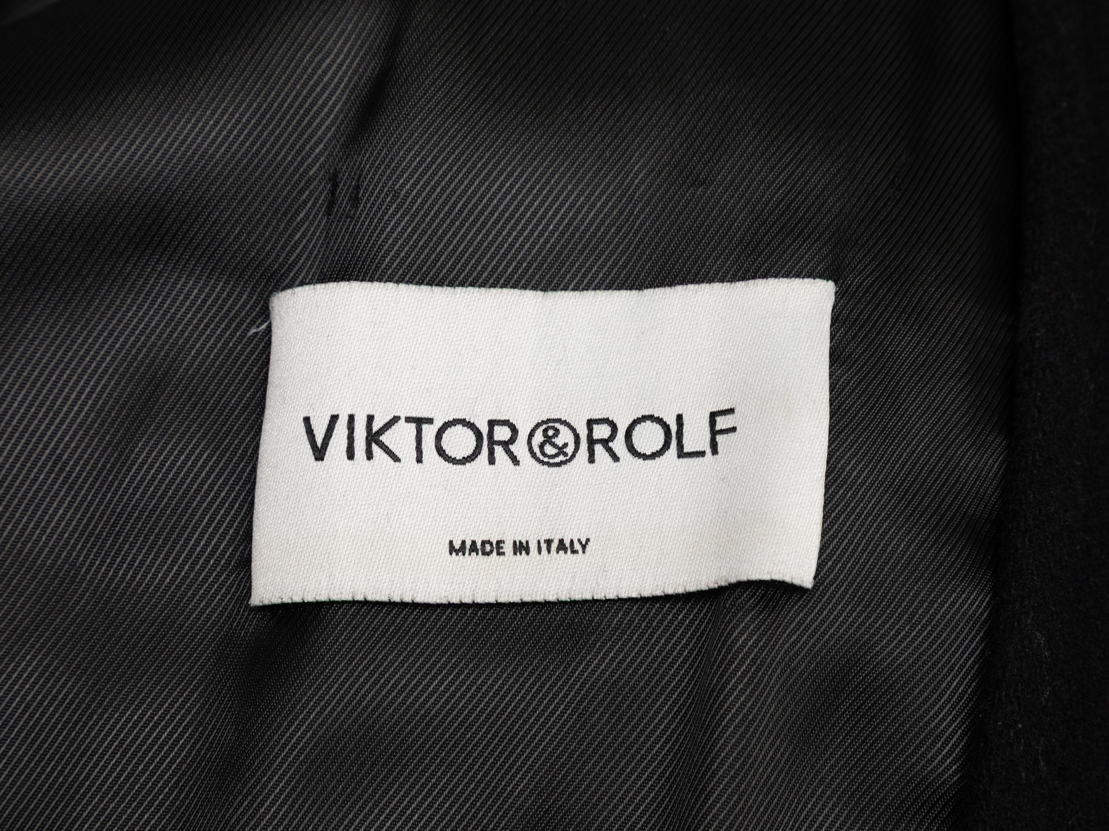 De las mujeres Peacoat negro con cinturón de lana Viktor & Rolf Talla IT 40 en venta