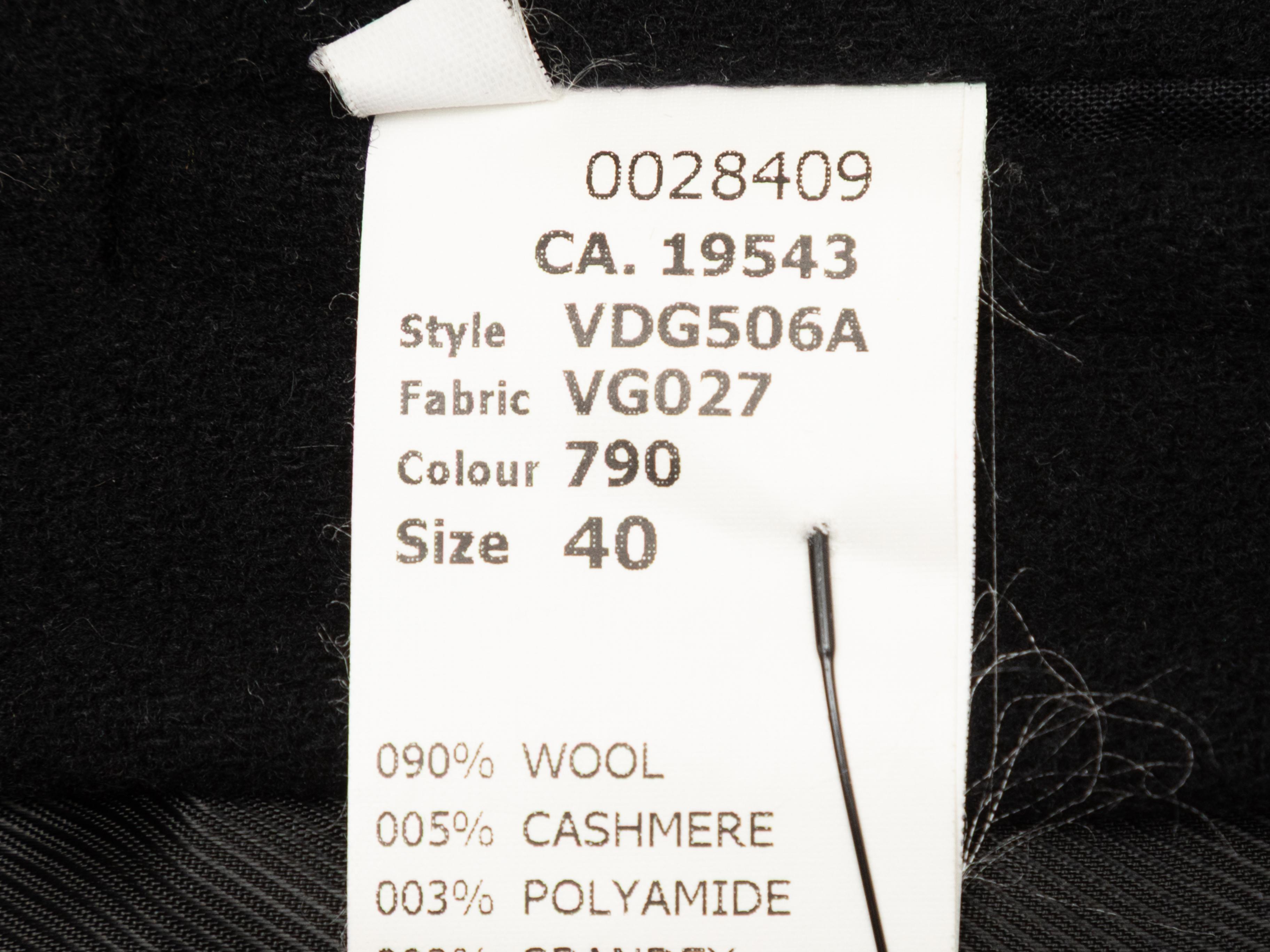 Peacoat negro con cinturón de lana Viktor & Rolf Talla IT 40 en venta 1