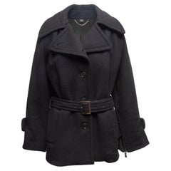 Peacoat negro con cinturón de lana Viktor 
Rolf Talla IT 40