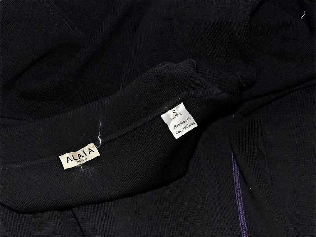 Black Vintage Alaia Cotton Knit Sweater Dress 1