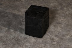 Handcrafted Black Vintage Brutalist Coffee Table Set in Modern Design