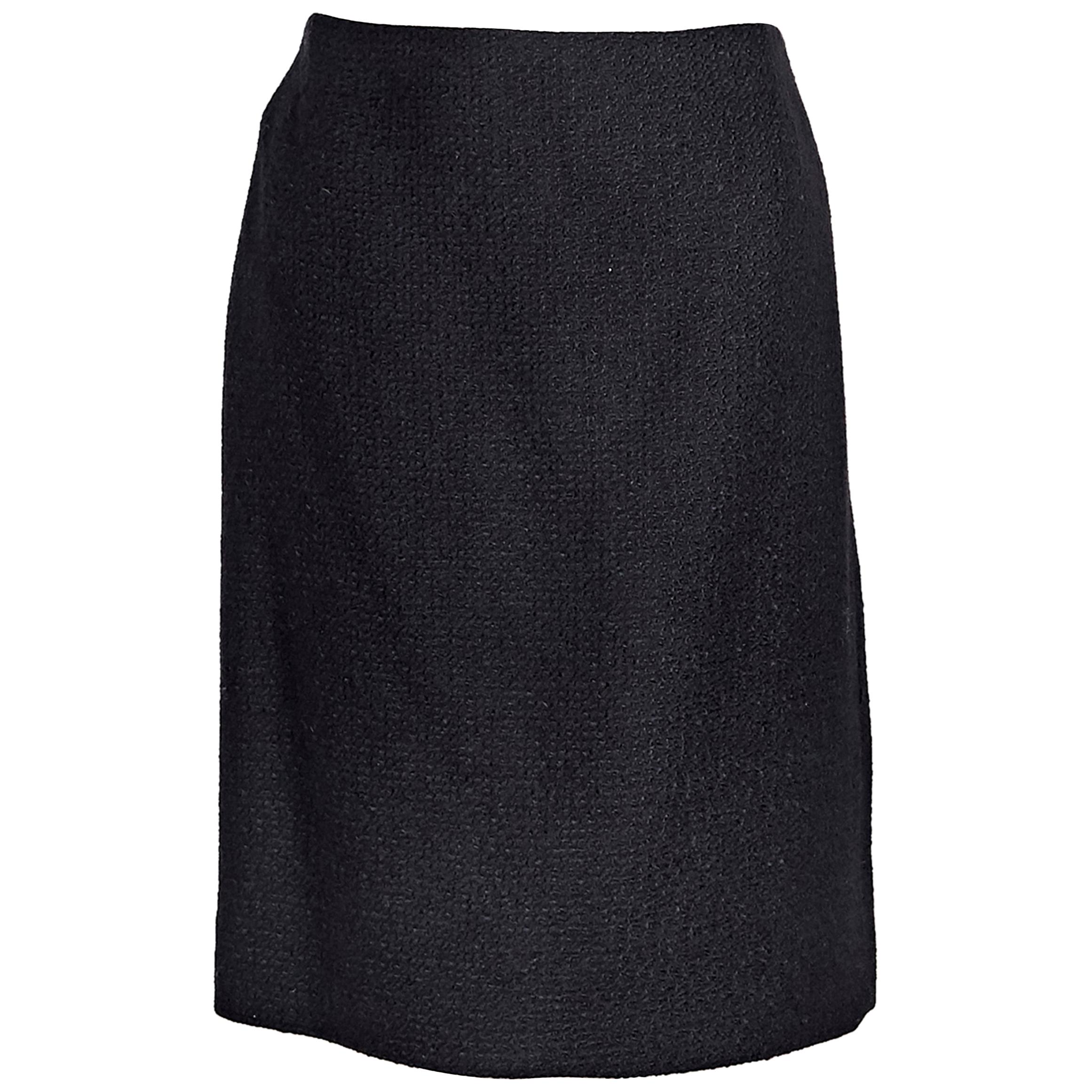 Chanel Black Creations Bouclé Mini Skirt