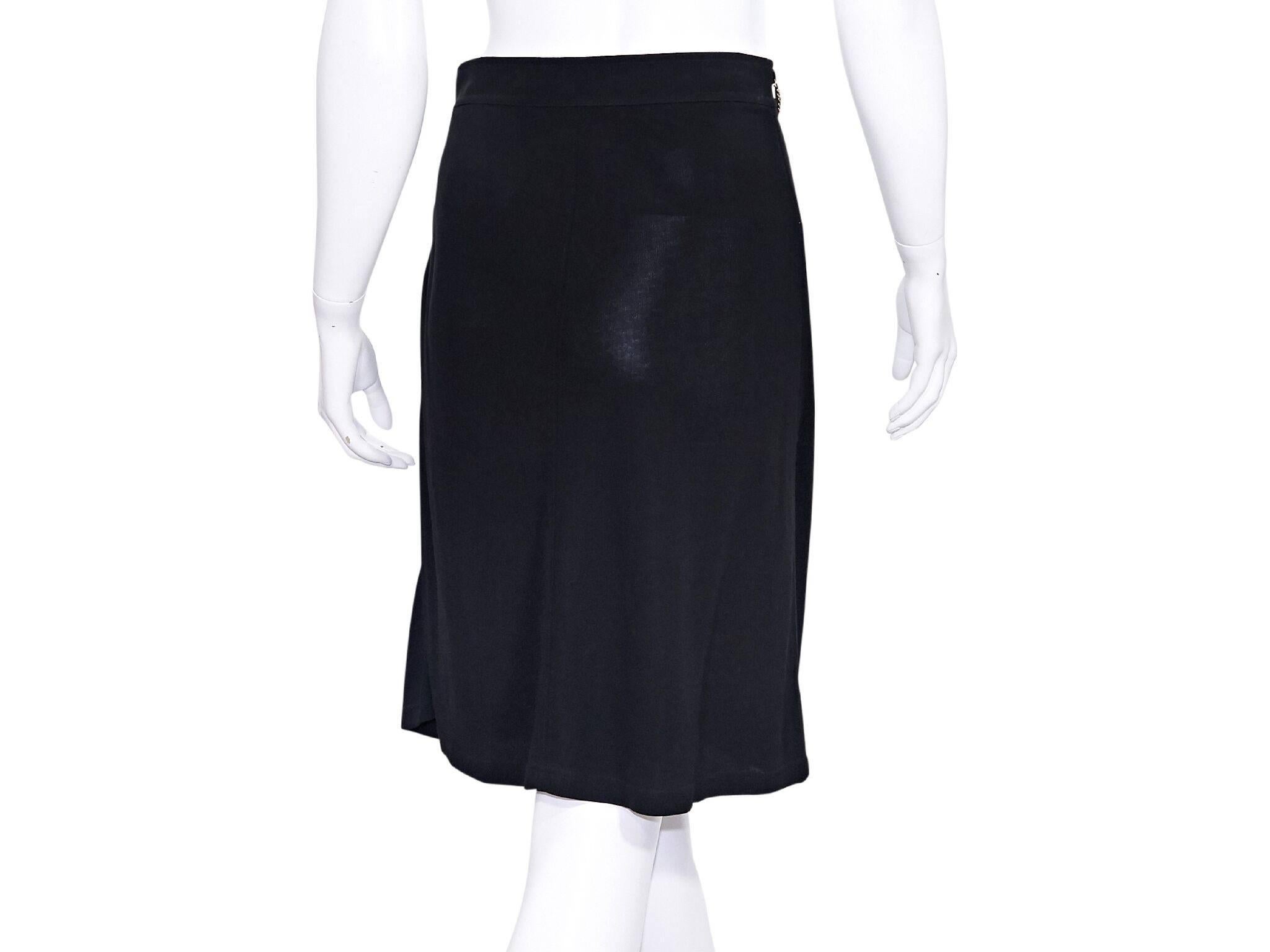 Chanel Vintage Black Pencil Skirt In Good Condition In New York, NY