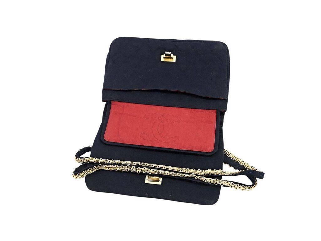Chanel Vintage Black Quilted Jersey Flap Bag 1