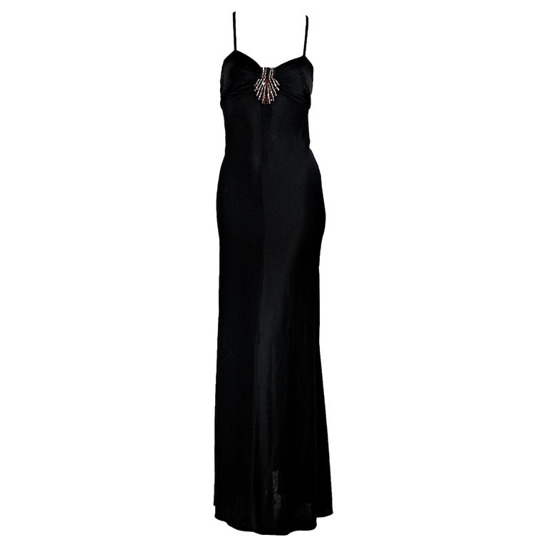 Black Vintage Chloe Jersey Maxi Dress For Sale at 1stdibs