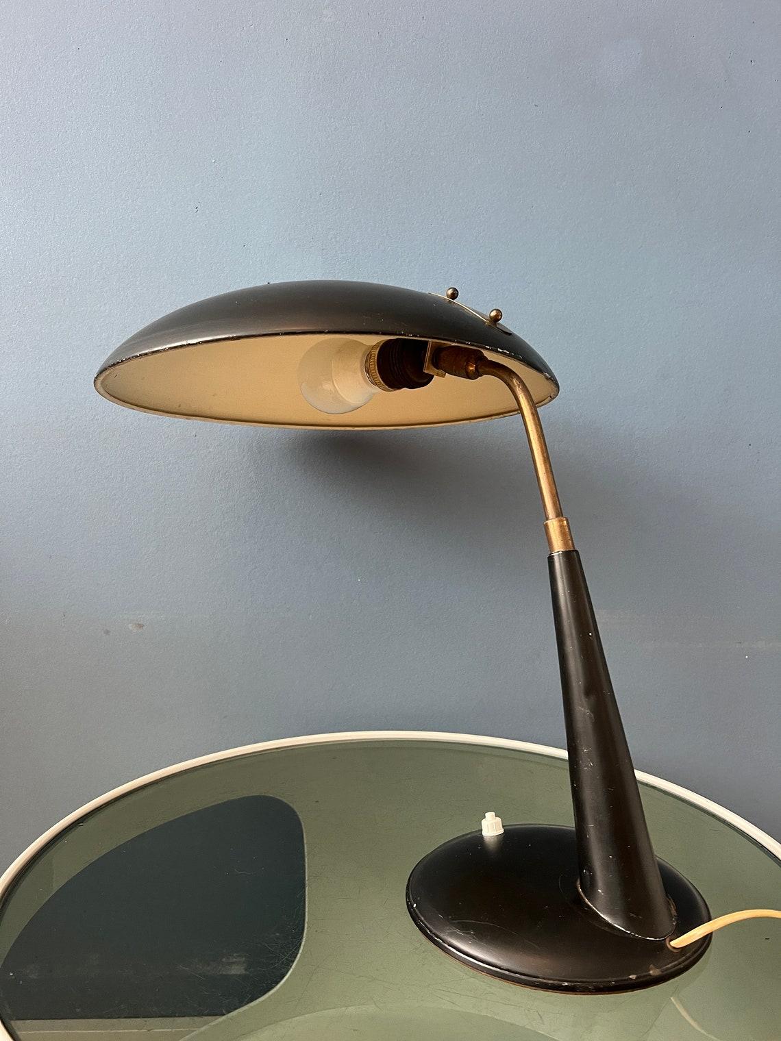 Black Vintage Christian Dell Desk Lamp for Kaiser Leuchten, 1970s For Sale 1