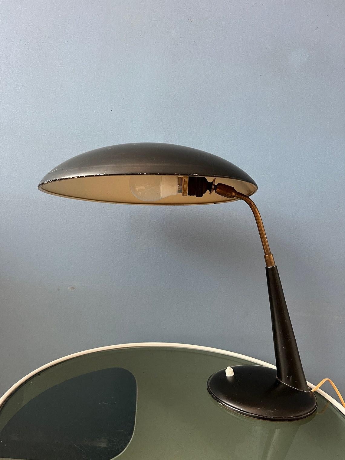 Black Vintage Christian Dell Desk Lamp for Kaiser Leuchten, 1970s For Sale 2