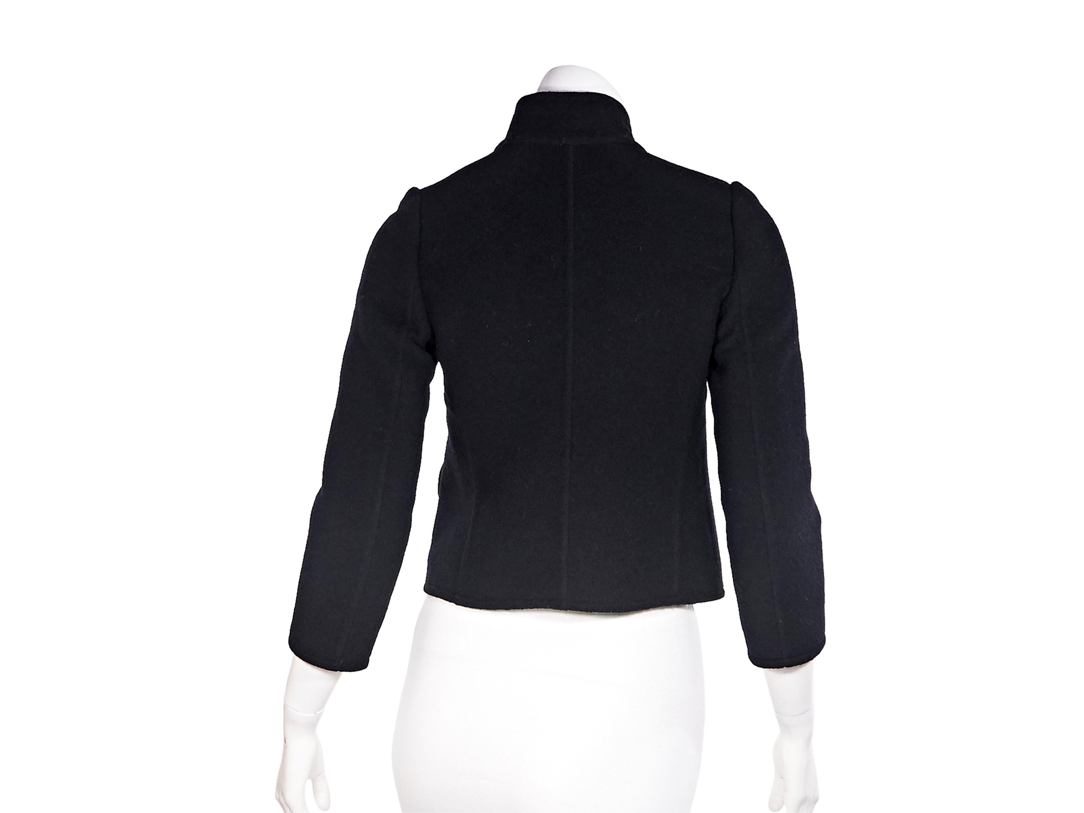 Christian Dior Black Haute Couture 1972 Wool Jacket In Good Condition In New York, NY