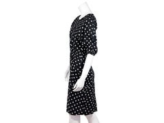 Black Vintage Fendi 365 Printed Cotton Mini Dress