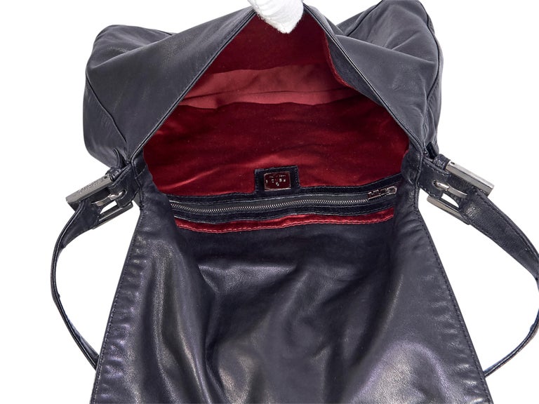Vintage Fendi Mama Forever Baguette Bag in Black