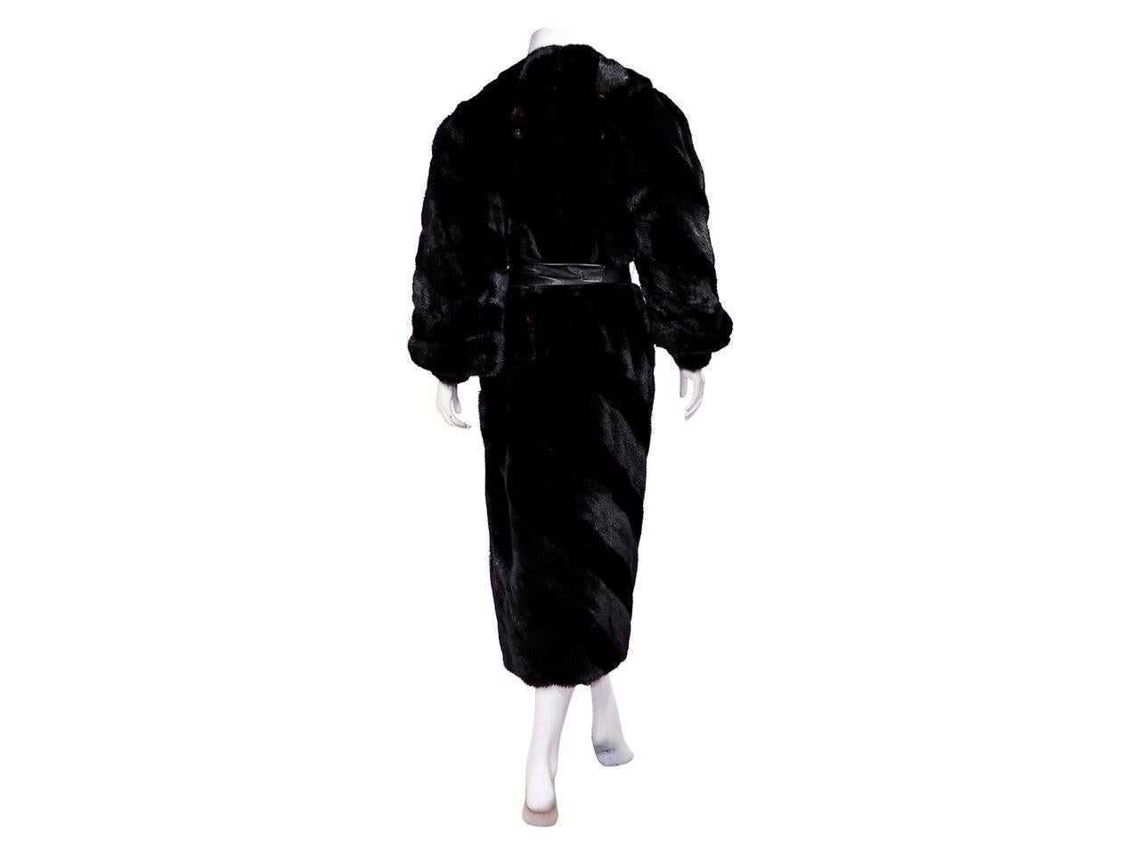 Women's Black Vintage Fendi Mink Fur Long Coat