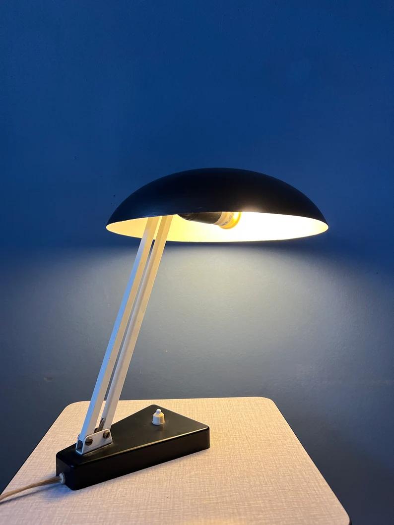 Métal Lampe de bureau flexible noire de style Hala Bauhaus, 1970 en vente