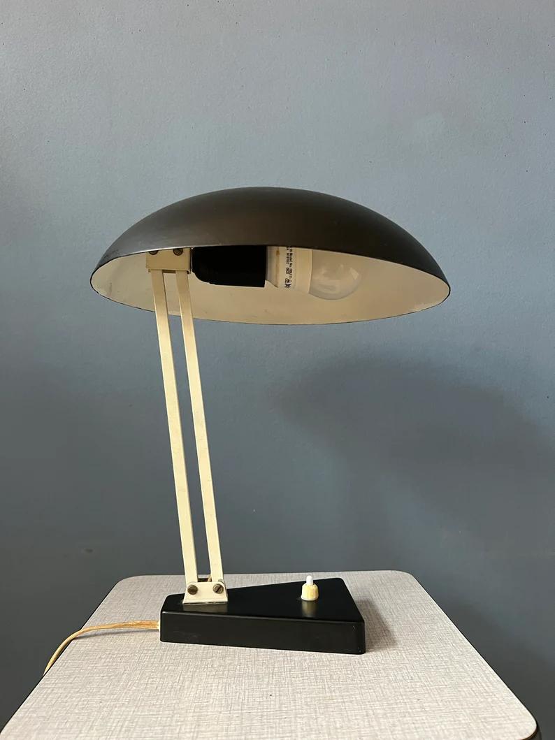 Black Vintage Flexible Desk Lamp by Hala Bauhaus Style, 1970s For Sale 1