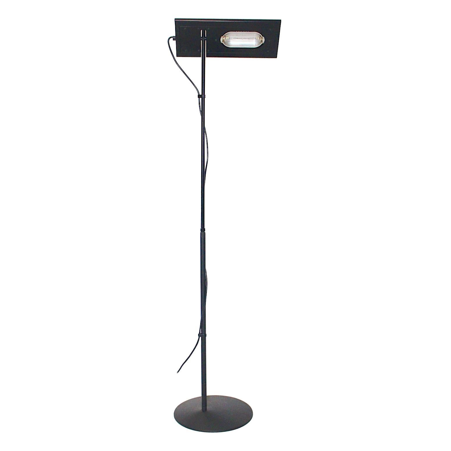 Black Vintage Floor Lamp Duna Terra Marco Colombo & Mario Barbaglia PAF Studio