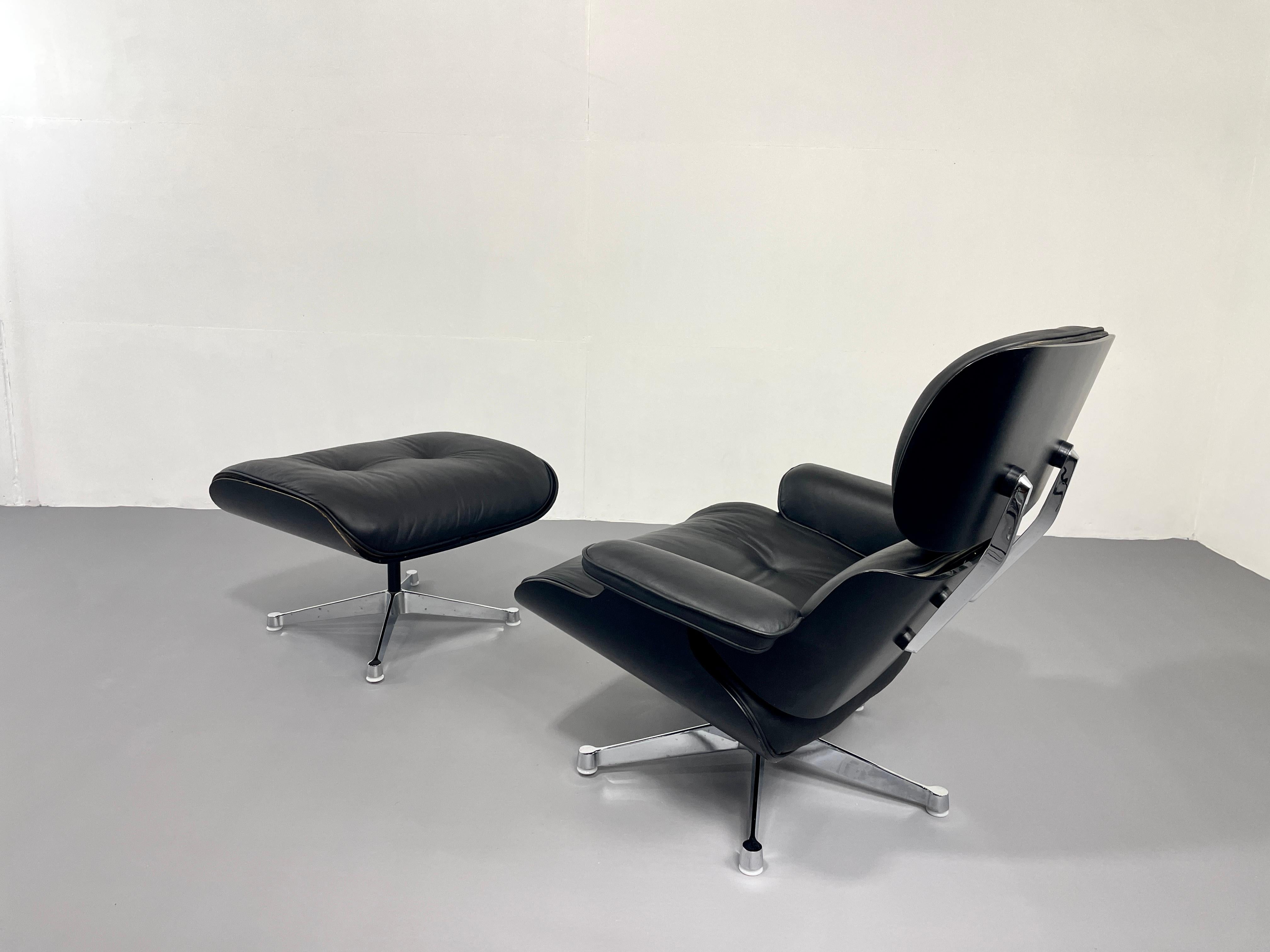 vintage eames chair and ottoman