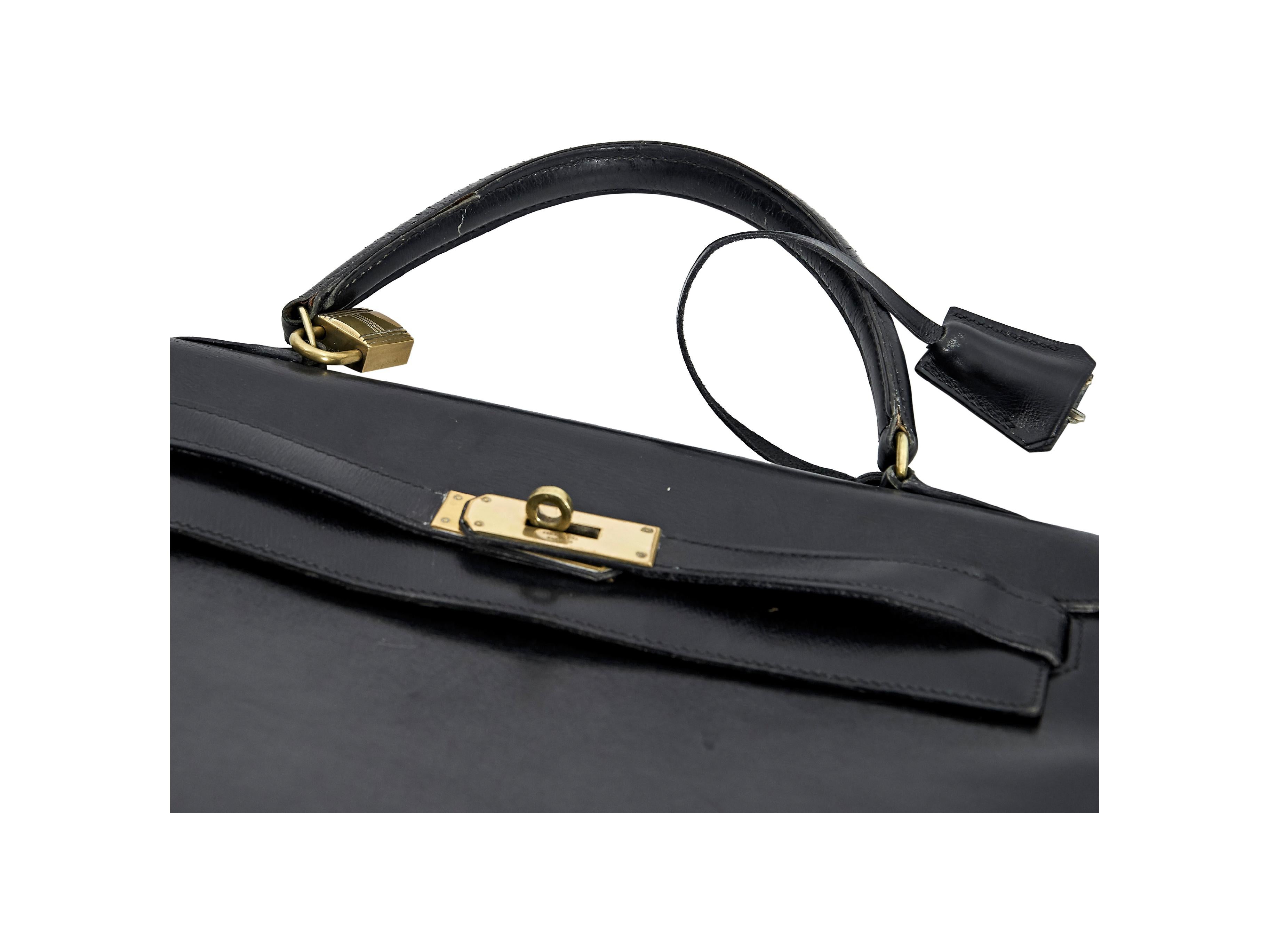 Women's Black Vintage Hermes Kelly 32 Handbag