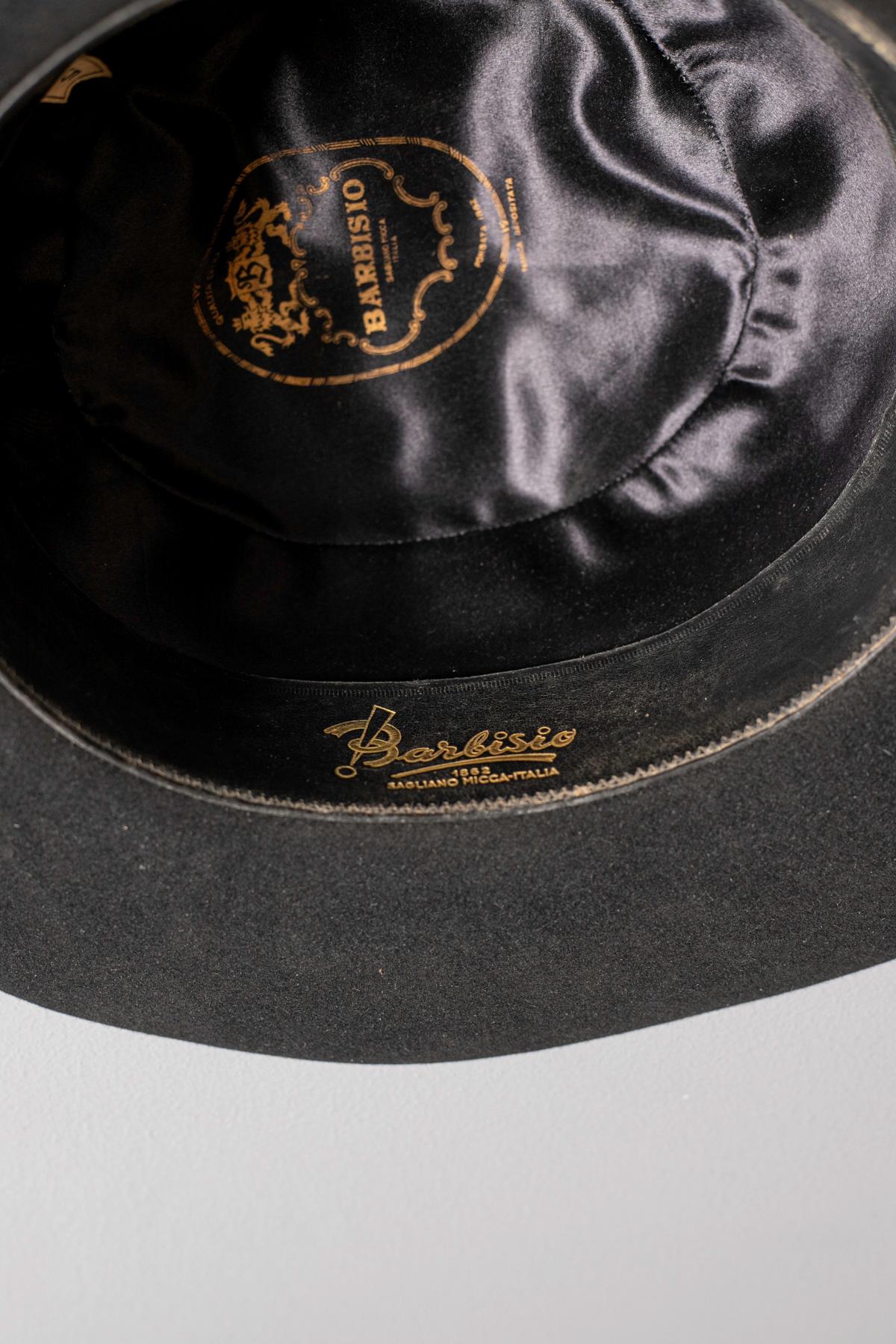 Barbisio Italian Vintage Black Hat  For Sale 1