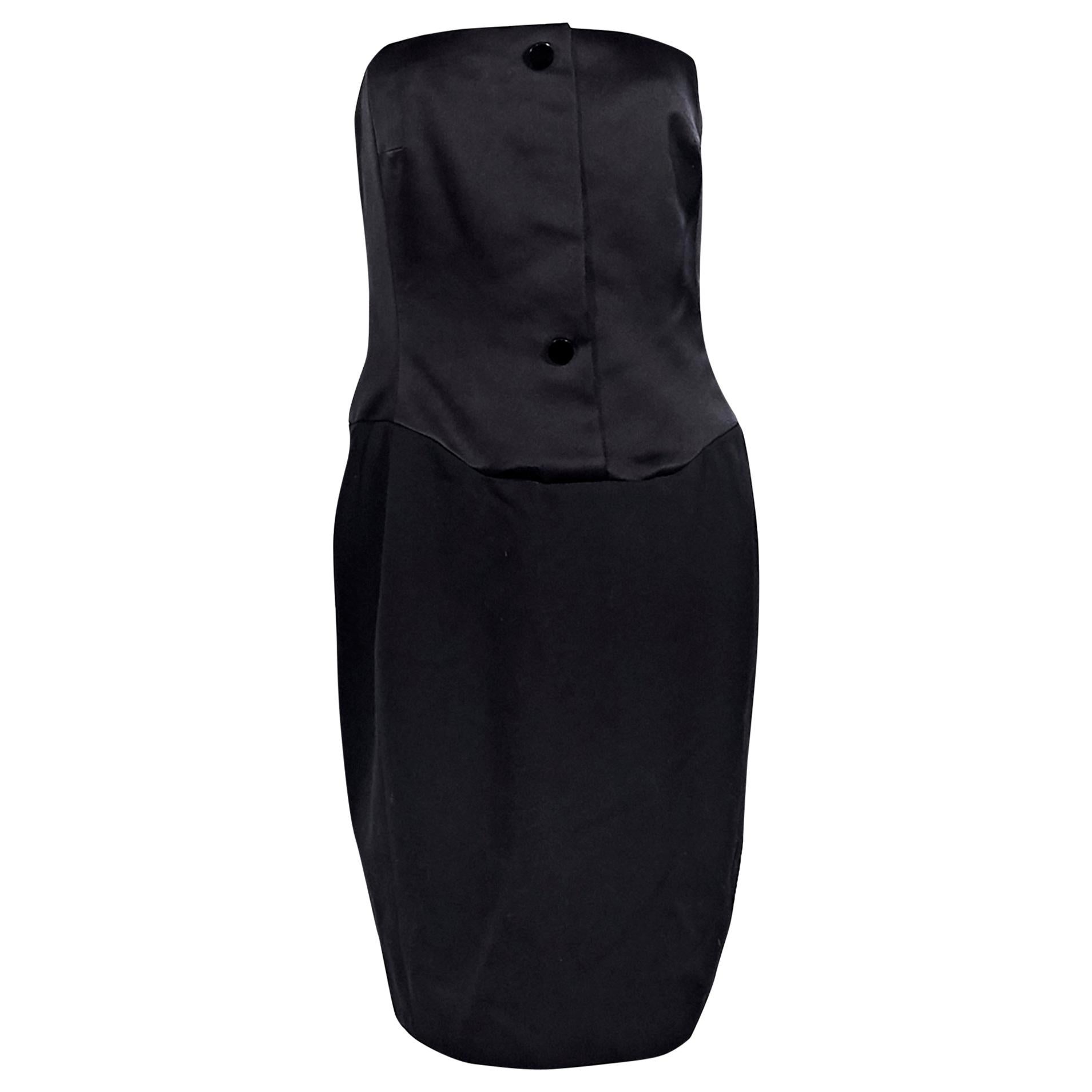 Black Vintage Jacqueline de Ribes Strapless Dress