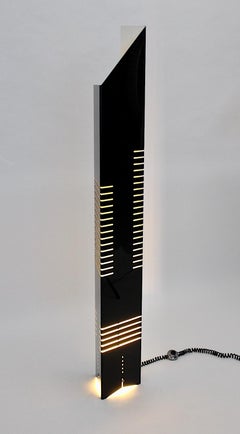 Black Vintage Metal Floor Lamp Carmellini and Rezzonico for Tronconi, 1972 Italy
