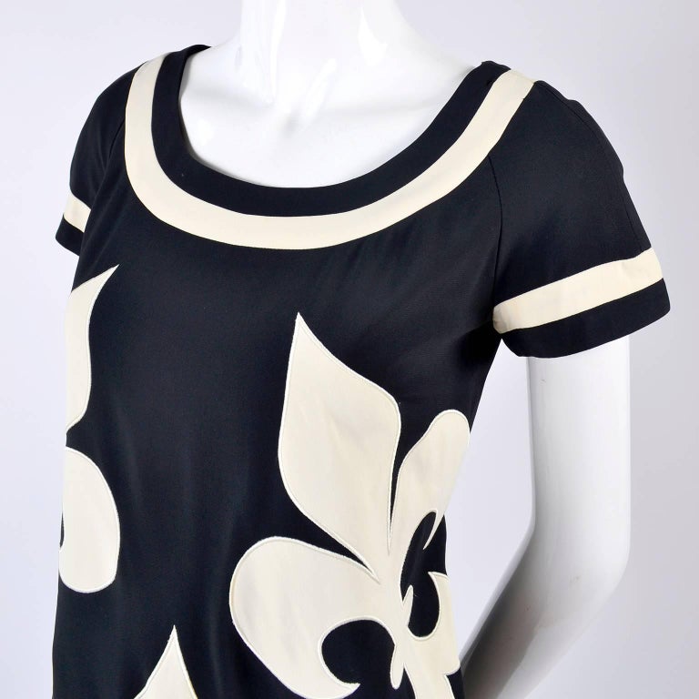 1989 Vintage Moschino Couture Cruise Me Baby Dress In Bold Fleur