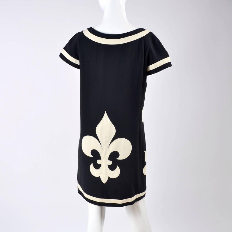1989 Vintage Moschino Couture Cruise Me Baby Dress In Bold Fleur