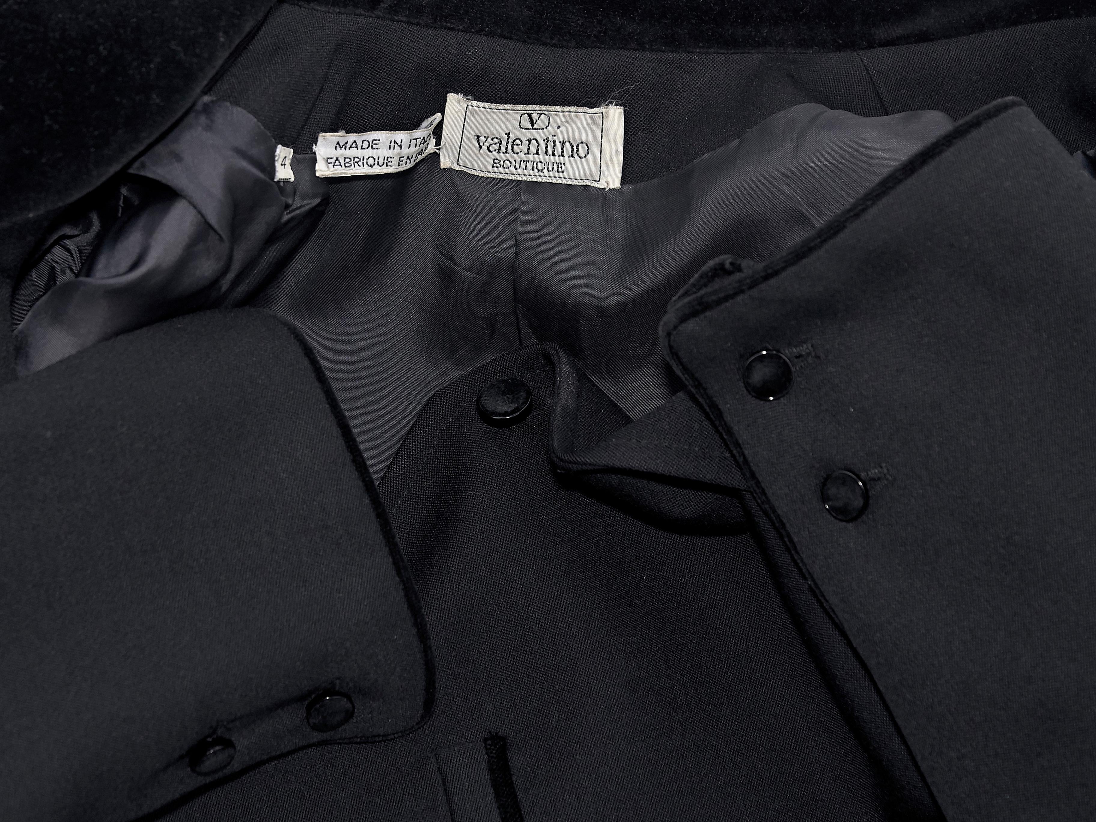 Valentino Black Wool Cropped Jacket 1