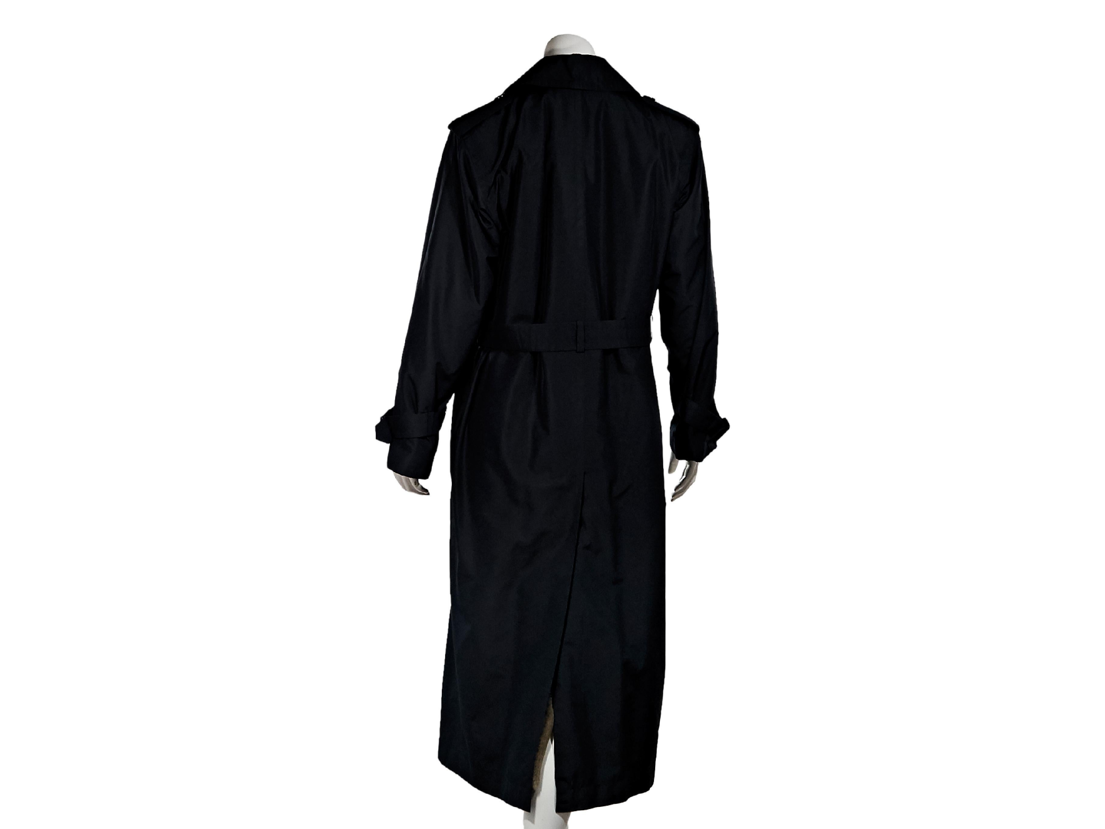 Black Vintage Yves Saint Laurent Silk Trench Coat In Good Condition In New York, NY