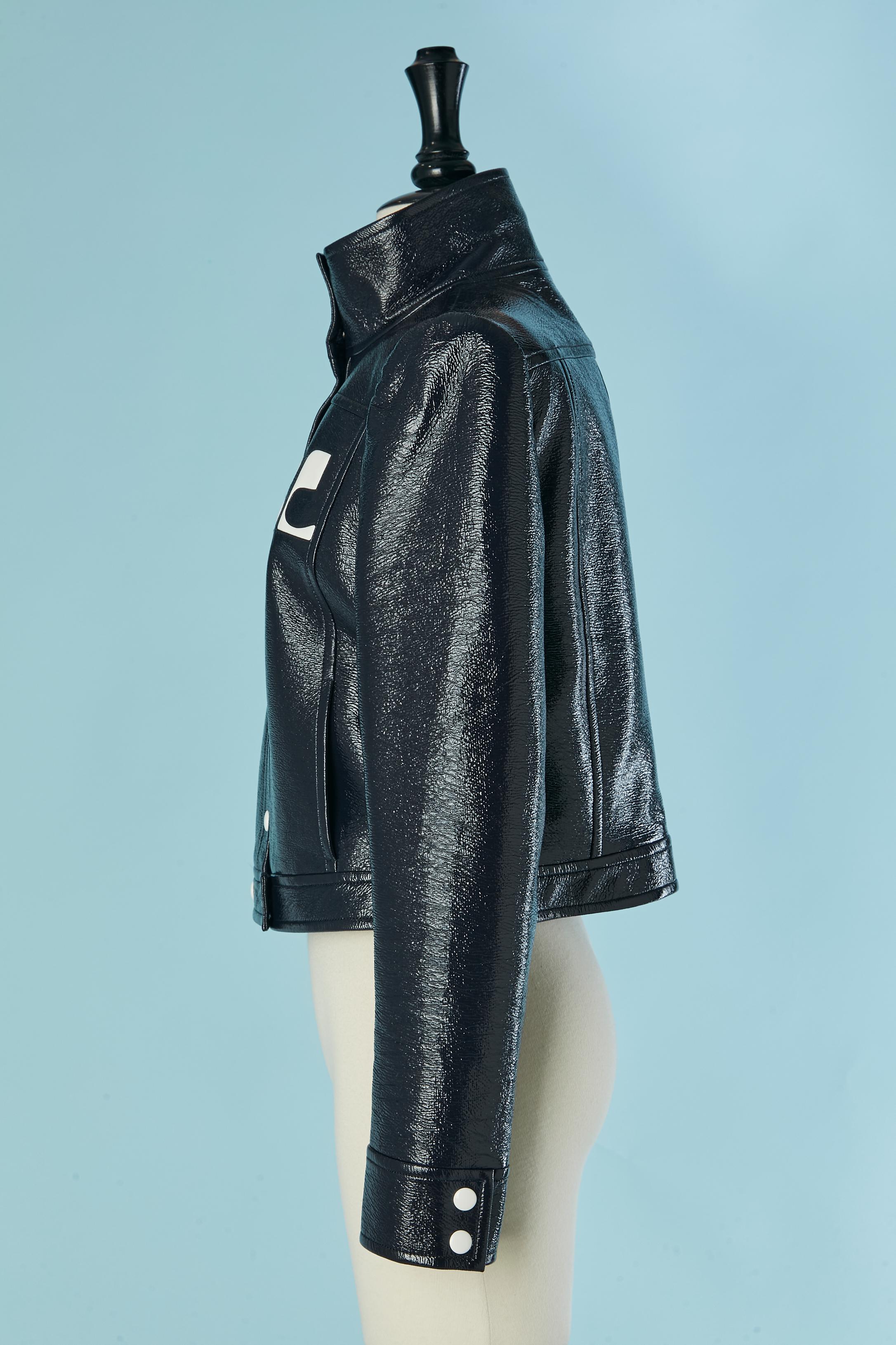 De las mujeres Chaqueta de vinilo negro COURRÈGES en venta