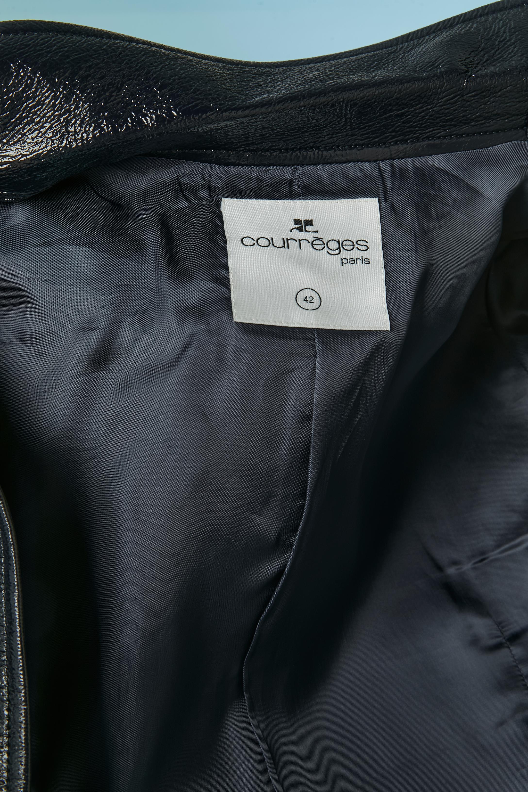 Chaqueta de vinilo negro COURRÈGES en venta 2
